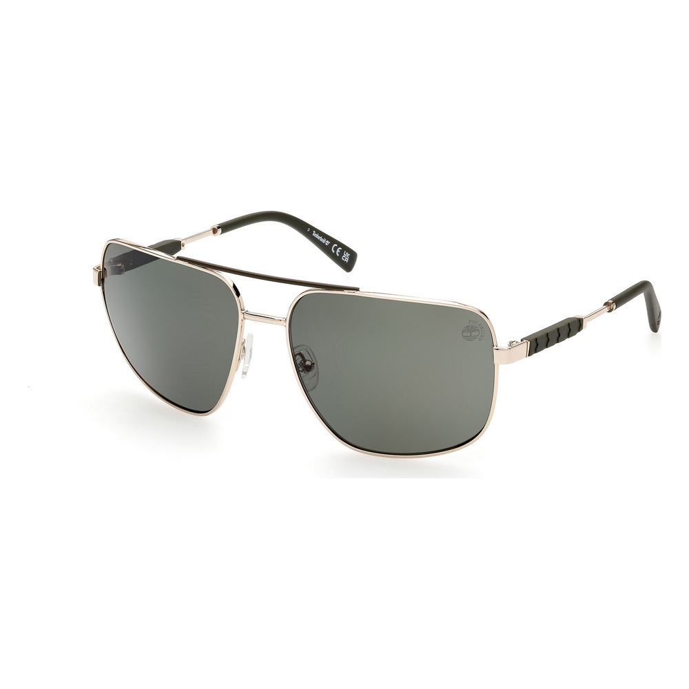 NWT TIMBERLAND TB9283 32R 62 Sunglasses Gold / Green Polarized/ Sunglasses